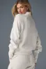 Waffle Weekend Escape Mock Neck Long Sleeve - Ivory sold by Alo Yoga