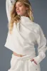 Waffle Weekend Escape Mock Neck Long Sleeve - Ivory sold by Alo Yoga