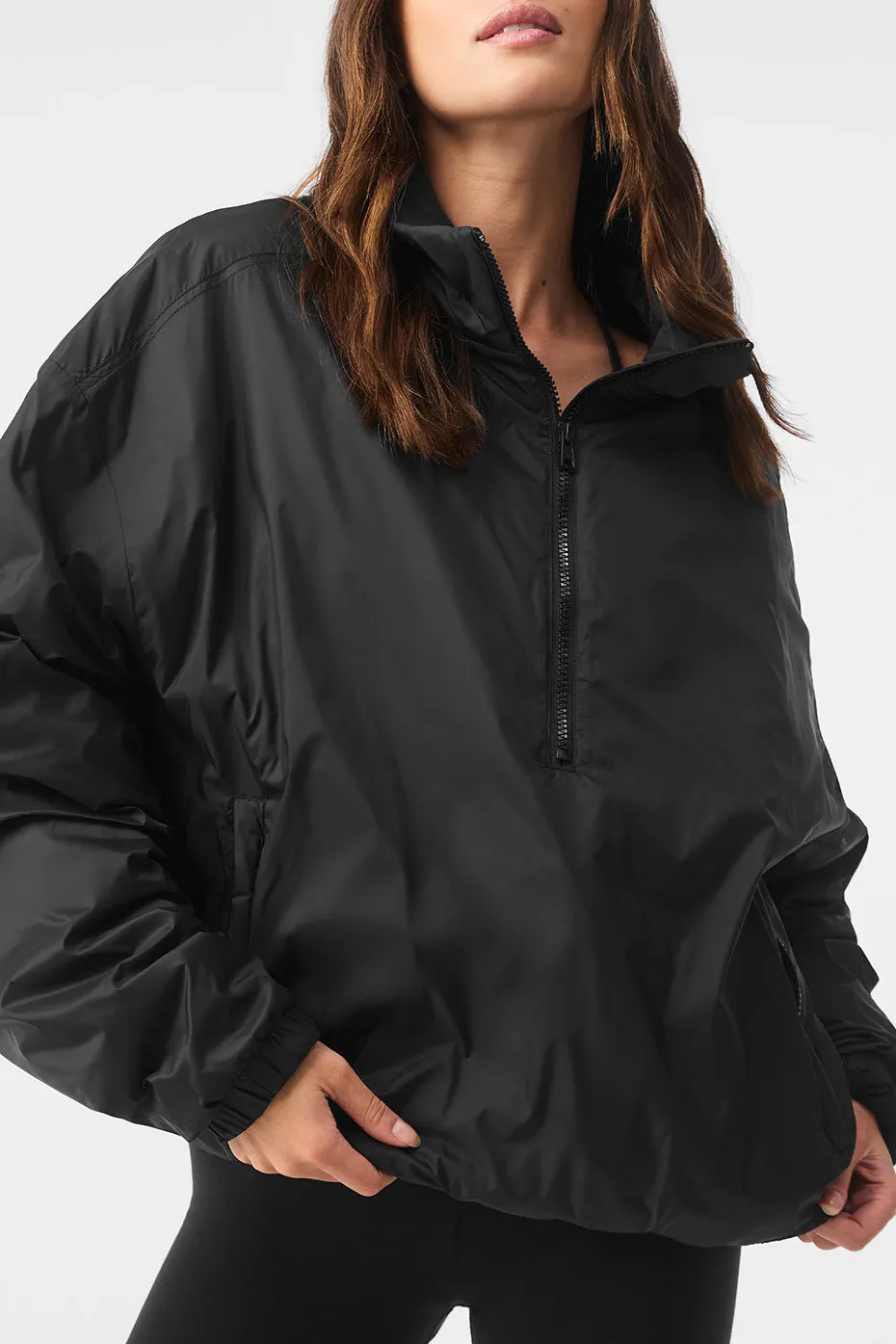 Latitude Light Weight 1/2 Zip Pullover Jacket - Black sold by Alo Yoga product image thumbnail 3