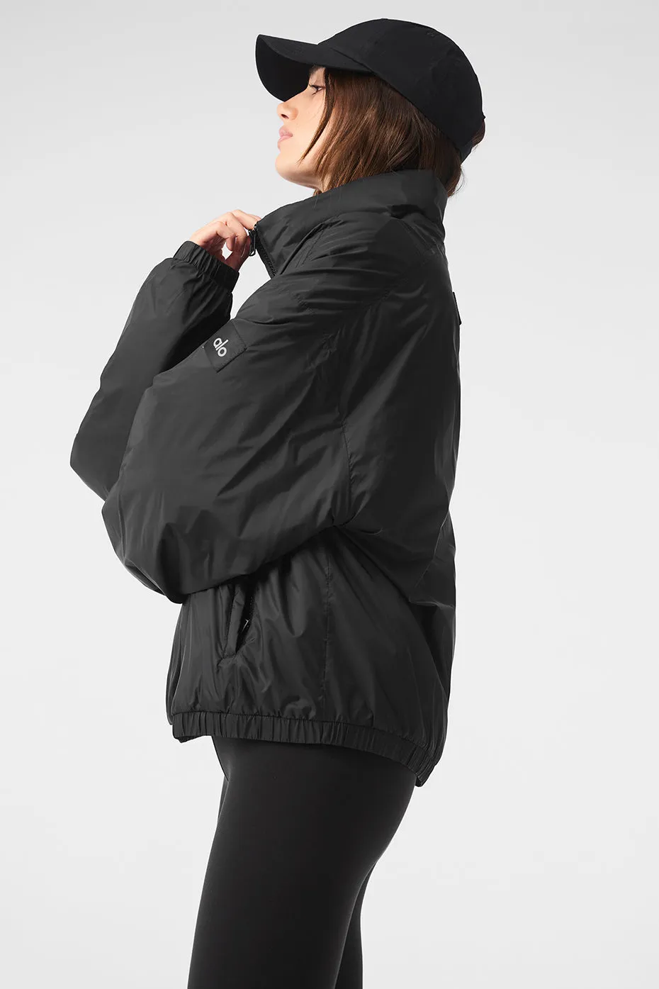 Latitude Light Weight 1/2 Zip Pullover Jacket - Black sold by Alo Yoga product image thumbnail 4