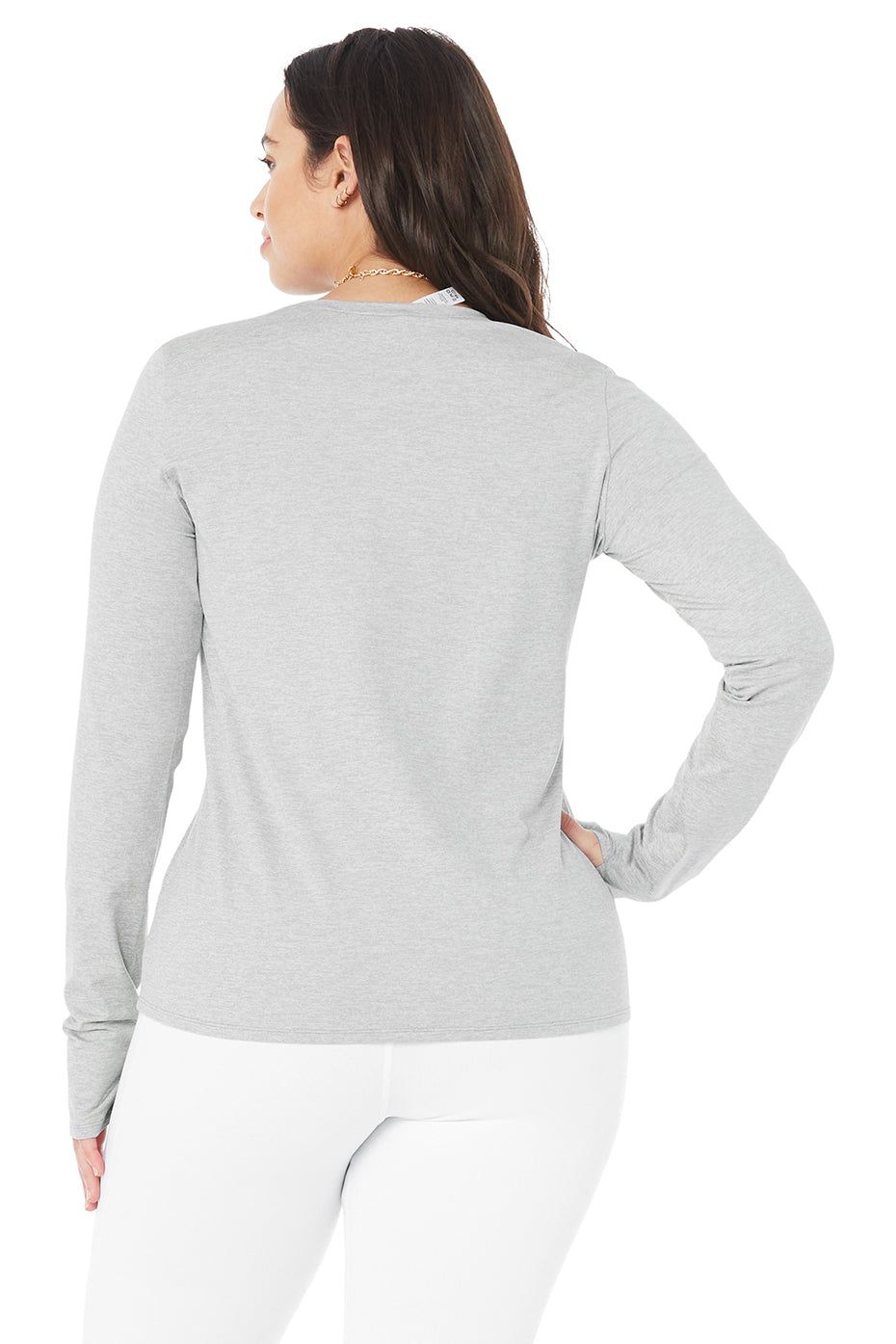 Alosoft Finesse Long Sleeve - Athletic Heather Grey sold by Alo Yoga product image thumbnail 6