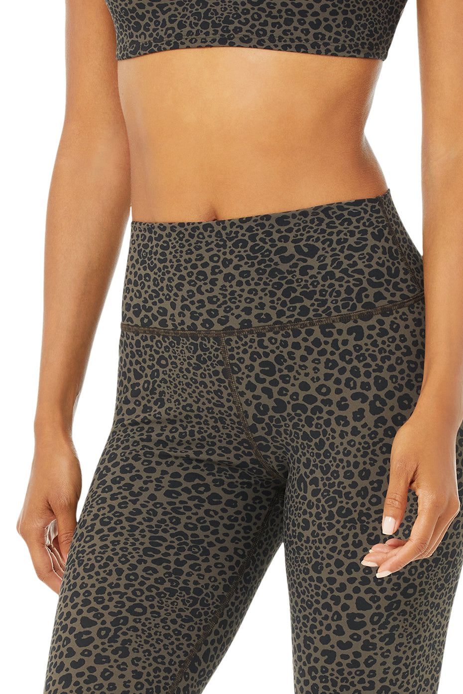 High-Waist Vapor Leopard Legging - Olive Branch sold by Alo Yoga product image thumbnail 4