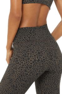 High-Waist Vapor Leopard Legging - Olive Branch sold by Alo Yoga