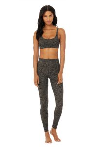 High-Waist Vapor Leopard Legging - Olive Branch sold by Alo Yoga