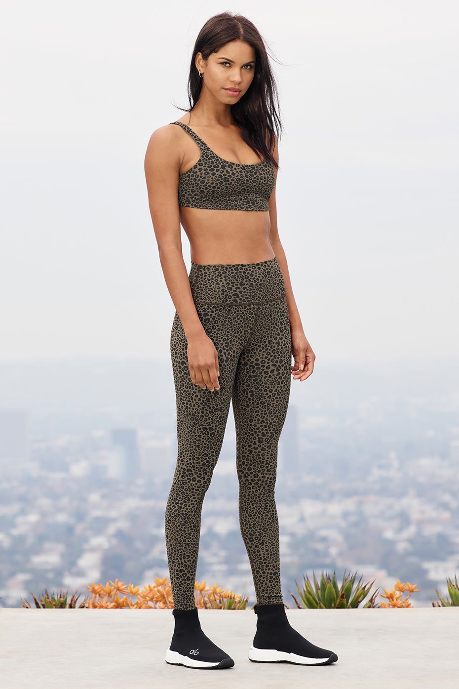High-Waist Vapor Leopard Legging - Olive Branch sold by Alo Yoga product image thumbnail 11