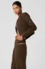 Cropped Full Throttle Moto Jacket - Espresso sold by Alo Yoga