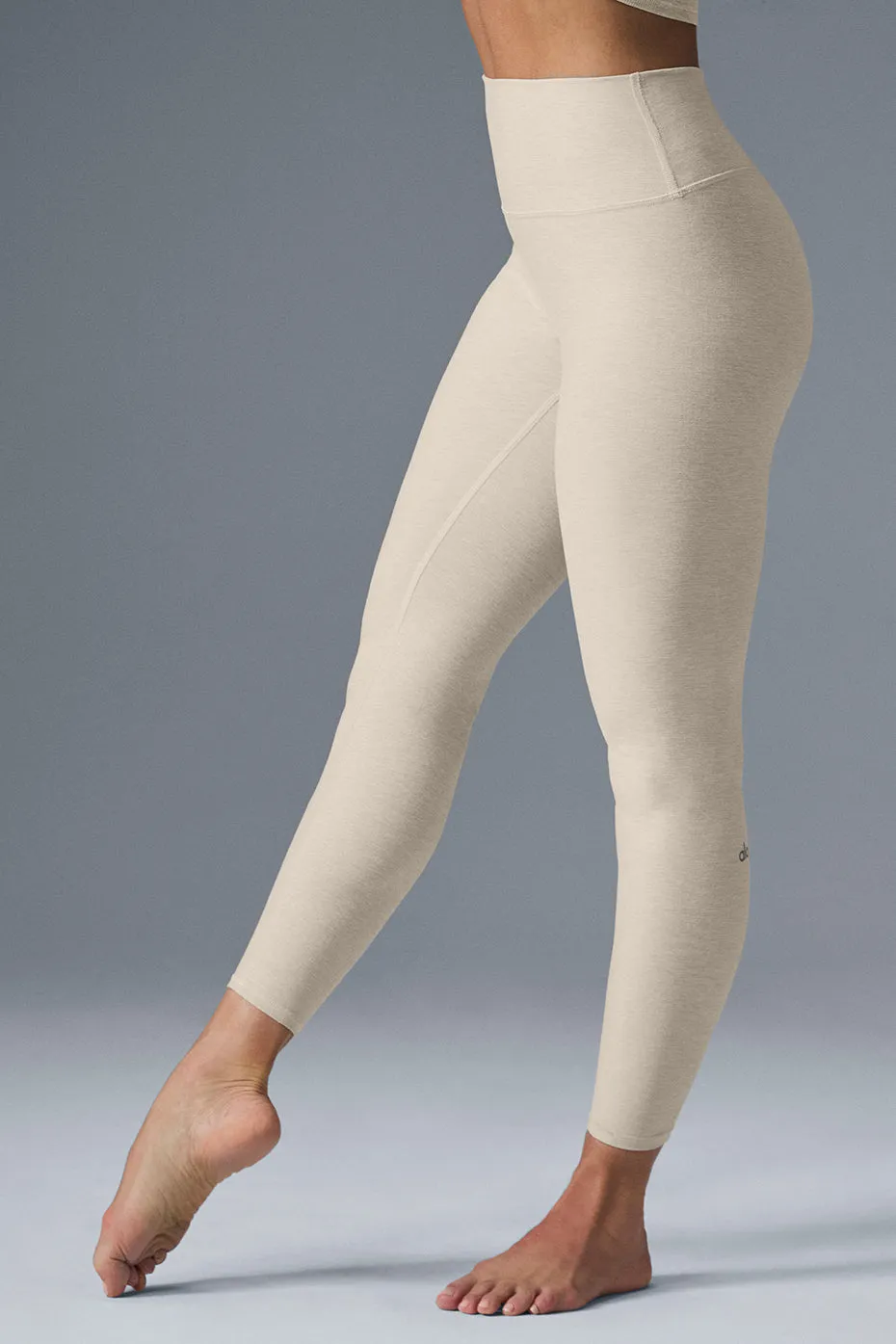 Alosoft High-Waist 7/8 Highlight Legging - Oatmeal Heather sold by Alo Yoga product image thumbnail 4