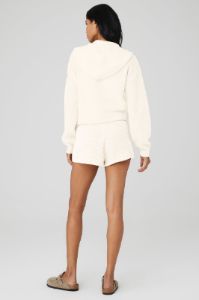 Cashmere Plush Waffle Full Zip Hoodie & Cashmere High-Waist Plush Waffle Short Set sold by Alo Yoga