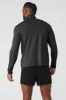 Conquer 1/4 Zip Reform Long Sleeve - Dark Heather Grey sold by Alo Yoga