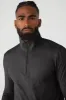 Conquer 1/4 Zip Reform Long Sleeve - Dark Heather Grey sold by Alo Yoga