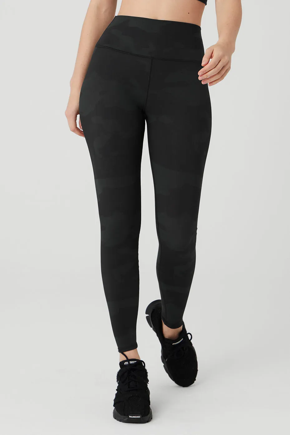 High-Waist Camo Vapor Legging - Black Camouflage sold by Alo Yoga