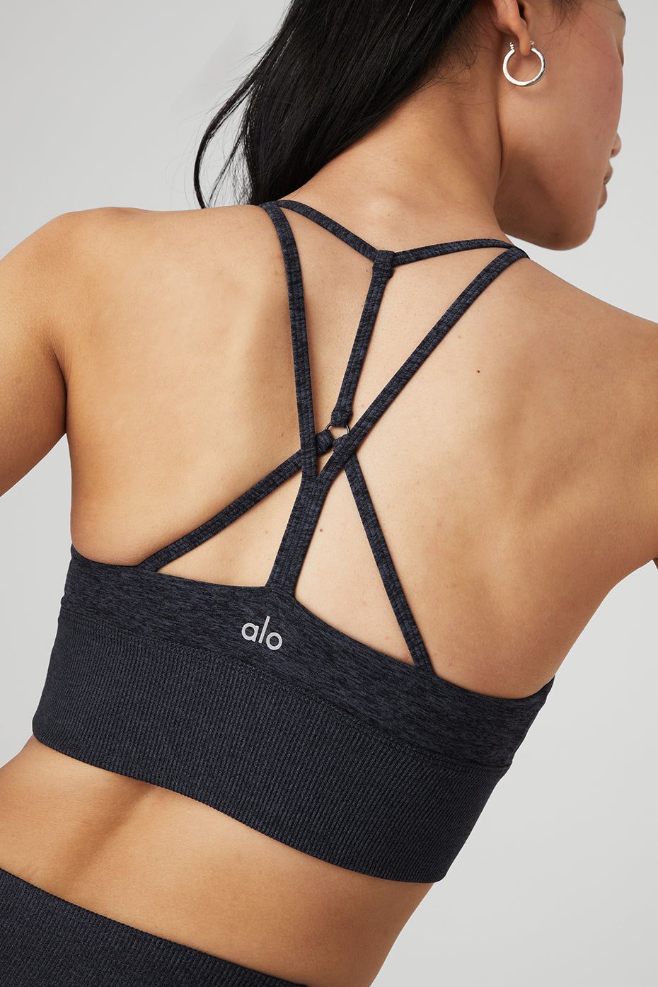 Alosoft Lavish Bra - Rich Navy Heather sold by Alo Yoga product image thumbnail 4