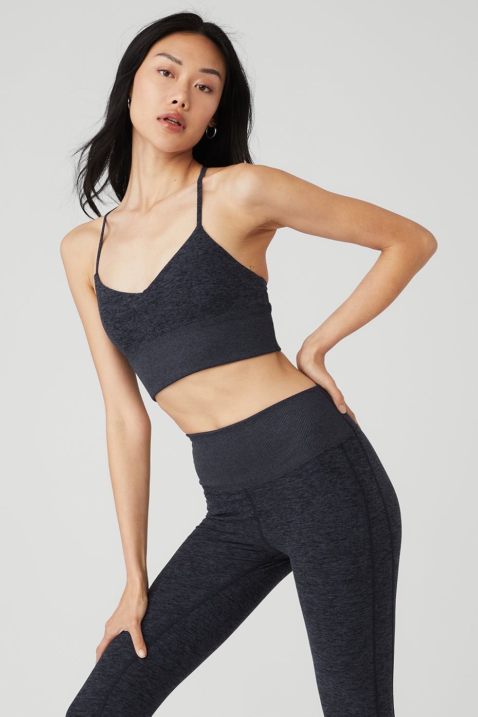 Alosoft Lavish Bra - Rich Navy Heather sold by Alo Yoga product image thumbnail 2