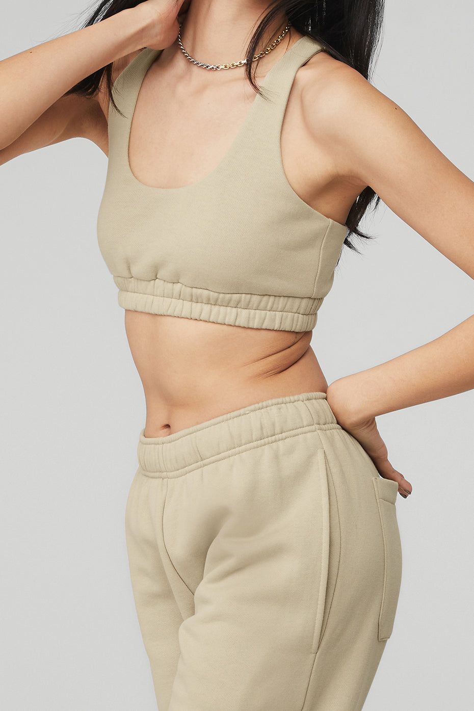 Scoop Neck Sweatshirt Bra - California Sand sold by Alo Yoga product image thumbnail 5