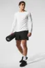 Triumph Long Sleeve Tee - White sold by Alo Yoga