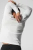 Triumph Long Sleeve Tee - White sold by Alo Yoga