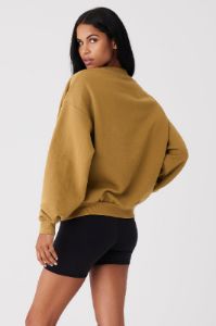 Accolade Crew Neck Pullover - Golden Olive Branch sold by Alo Yoga