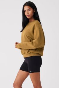 Accolade Crew Neck Pullover - Golden Olive Branch sold by Alo Yoga
