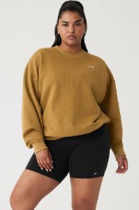 Accolade Crew Neck Pullover - Golden Olive Branch sold by Alo Yoga