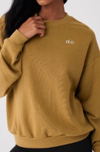 Accolade Crew Neck Pullover - Golden Olive Branch sold by Alo Yoga