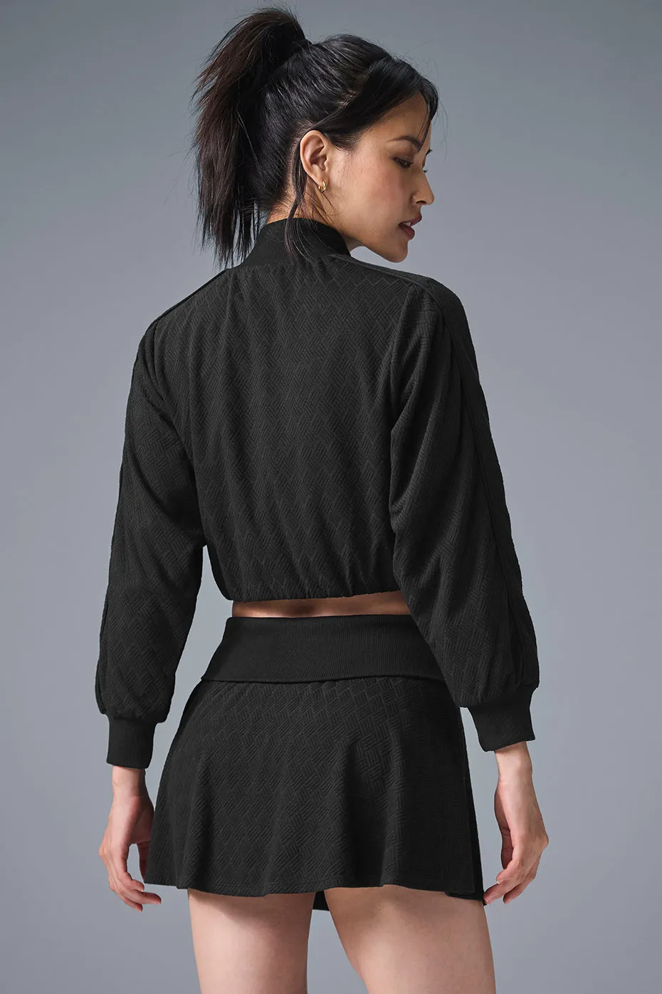 Cropped Doubles Only Full Zip Jacket - Black sold by Alo Yoga product image thumbnail 2