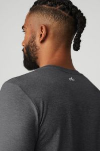 Conquer Reform Crewneck Long Sleeve - Dark Heather Grey sold by Alo Yoga