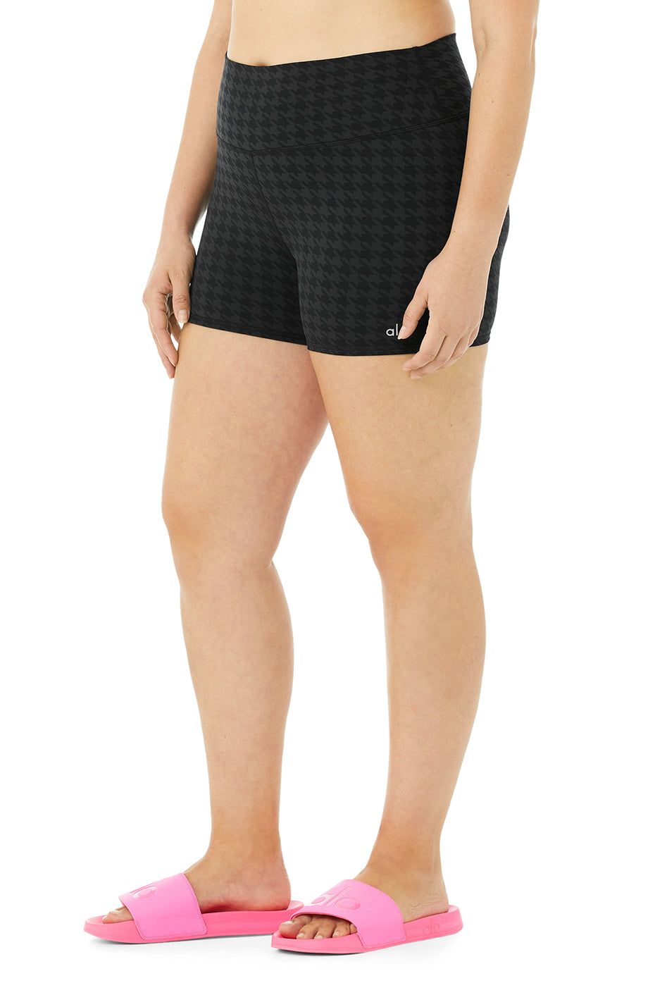 High-Waist Houndstooth Short - Black sold by Alo Yoga product image thumbnail 12