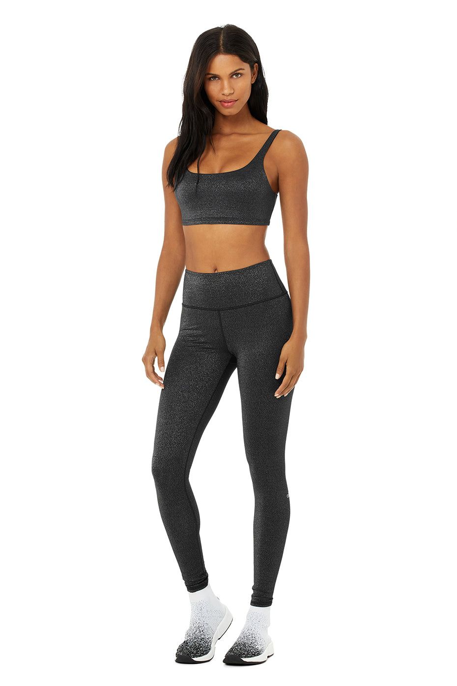 High-Waist Glitter Legging - Black/Silver sold by Alo Yoga product image thumbnail 6