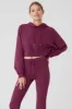 Cropped Double Take Hoodie - Wild Berry sold by Alo Yoga