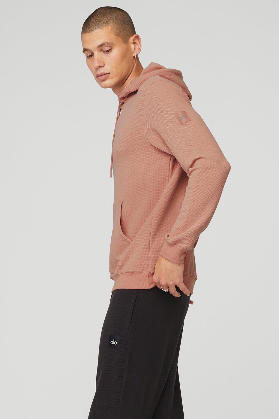 Micro Waffle Fast Break Hoodie - Soft Clay sold by Alo Yoga product image thumbnail 3