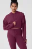 Cropped Double Take Hoodie - Wild Berry sold by Alo Yoga