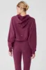 Cropped Double Take Hoodie - Wild Berry sold by Alo Yoga