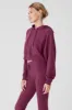 Cropped Double Take Hoodie - Wild Berry sold by Alo Yoga