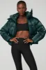 Pearlized Pristine Puffer - Midnight Green sold by Alo Yoga