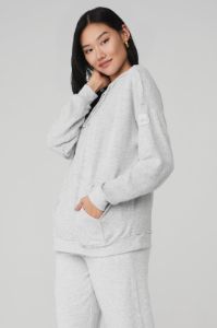 Alolux Cozy Hoodie - Athletic Heather Grey sold by Alo Yoga