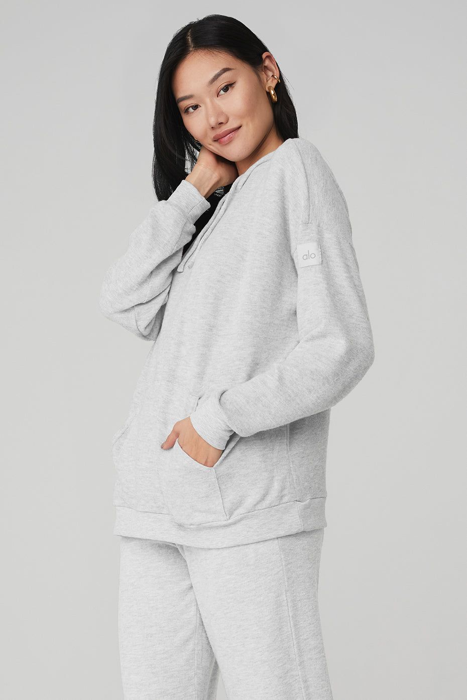 Alolux Cozy Hoodie - Athletic Heather Grey sold by Alo Yoga product image thumbnail 2