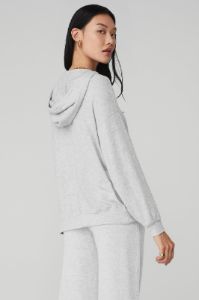 Alolux Cozy Hoodie - Athletic Heather Grey sold by Alo Yoga