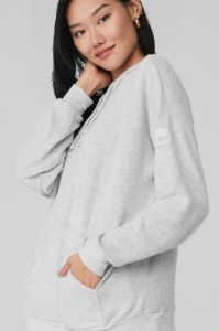Alolux Cozy Hoodie - Athletic Heather Grey sold by Alo Yoga
