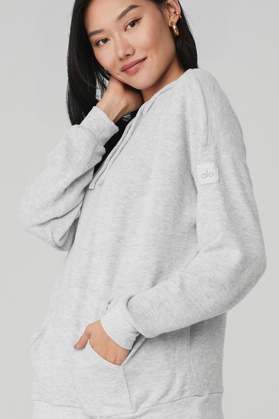 Alolux Cozy Hoodie - Athletic Heather Grey sold by Alo Yoga product image thumbnail 4