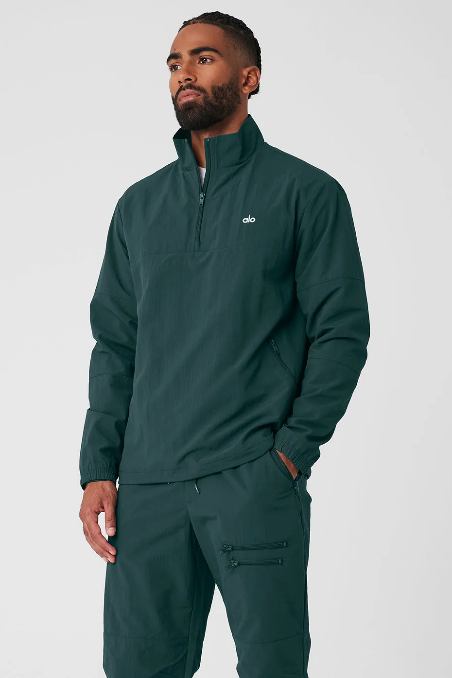 LIGHT WEIGHT TAKEAWAY TRACK PULLOVER トラック プルオーバー Light Weight Takeaway Track Pullover - Navy | ALO