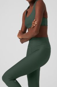 Airlift Advantage Racerback Bra & 7/8 High-Waist Airlift Legging Set - Dark Cactus sold by Alo Yoga