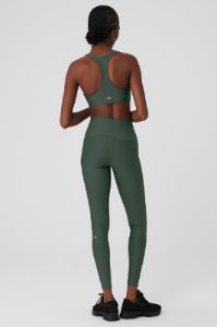 Airlift Advantage Racerback Bra & 7/8 High-Waist Airlift Legging Set - Dark Cactus sold by Alo Yoga