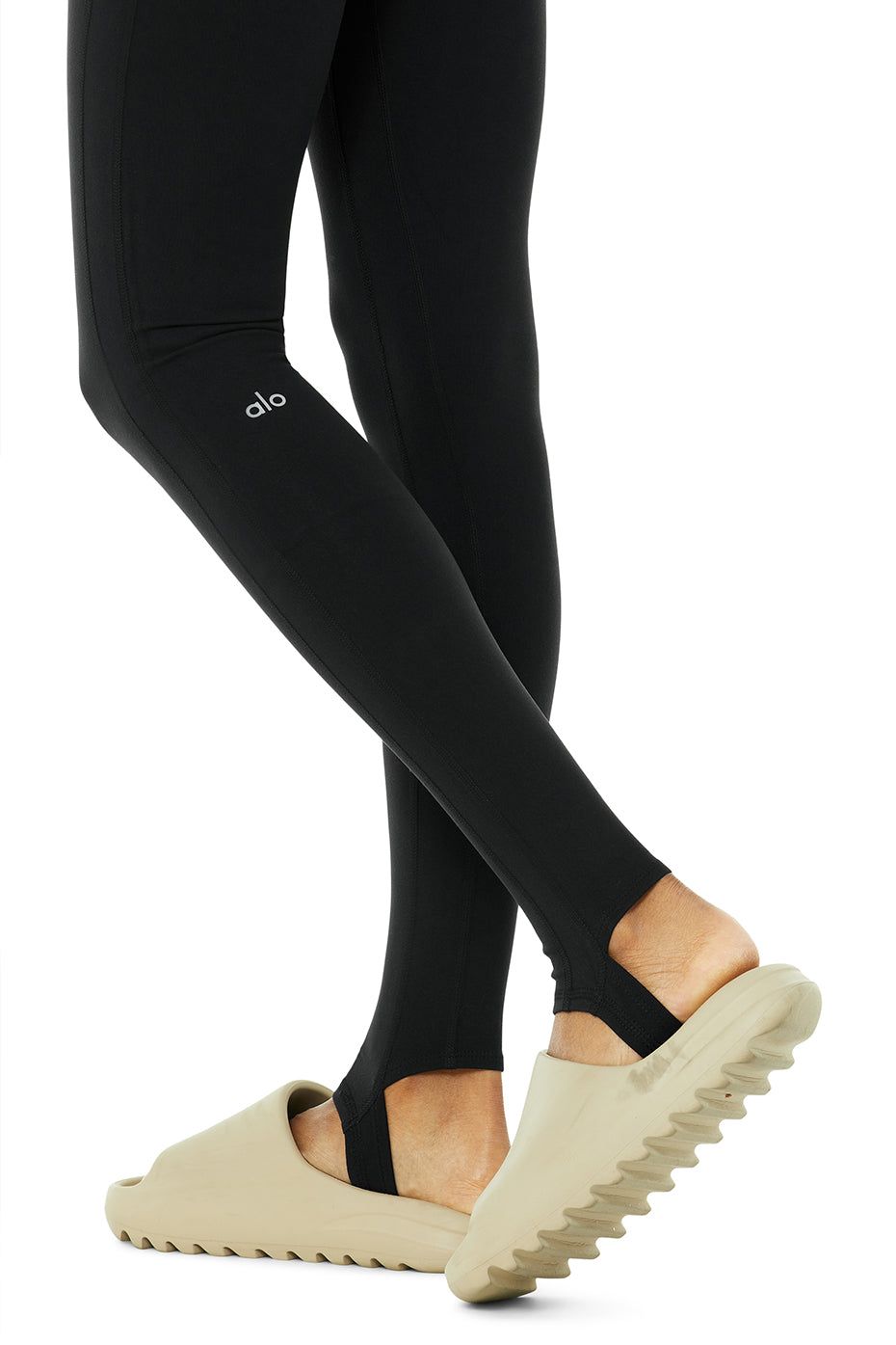 High-Waist Winter Warmth Plush Stirrup Legging - Black sold by Alo Yoga product image thumbnail 5