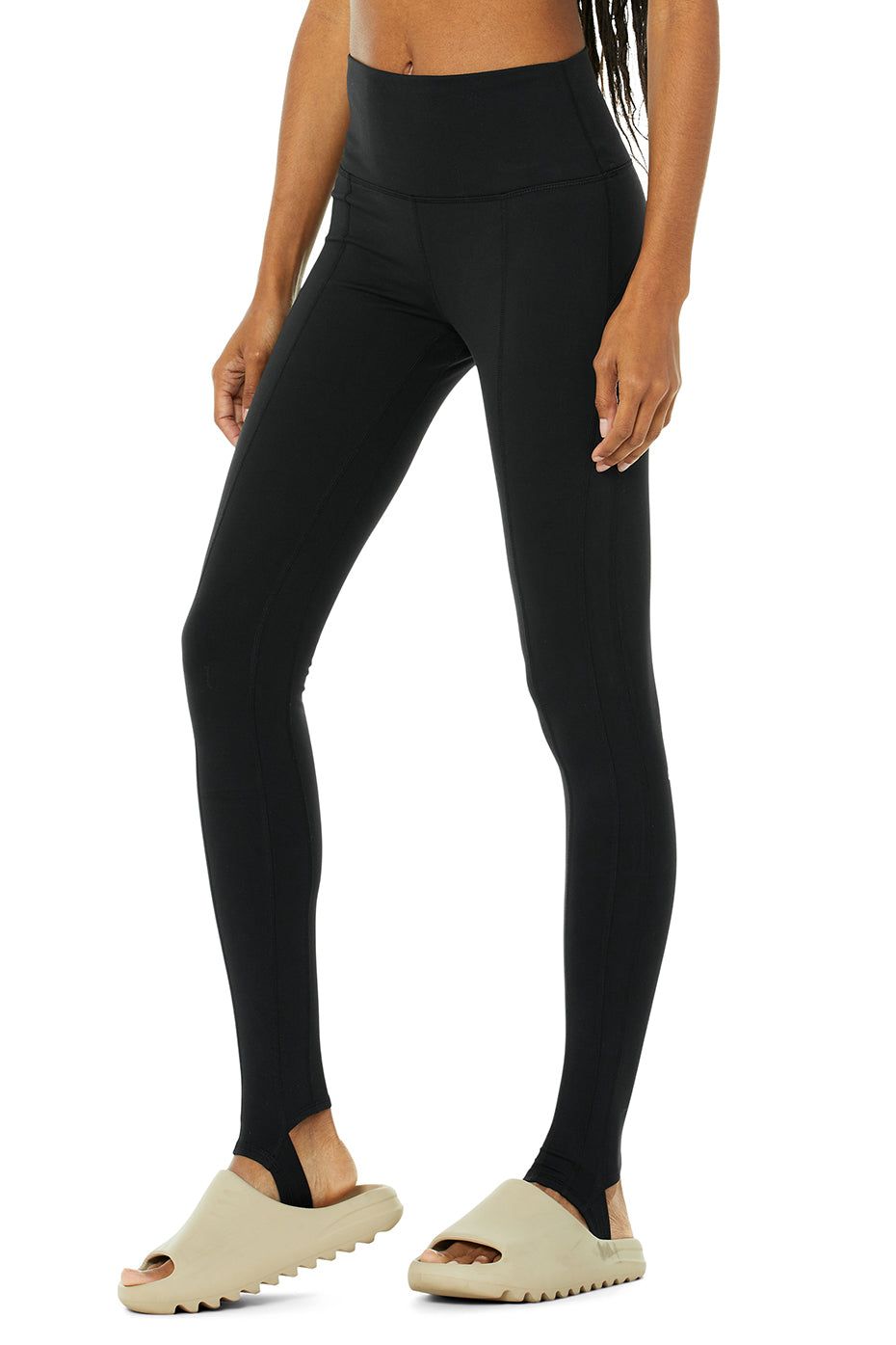 High-Waist Winter Warmth Plush Stirrup Legging - Black sold by Alo Yoga product image thumbnail 3