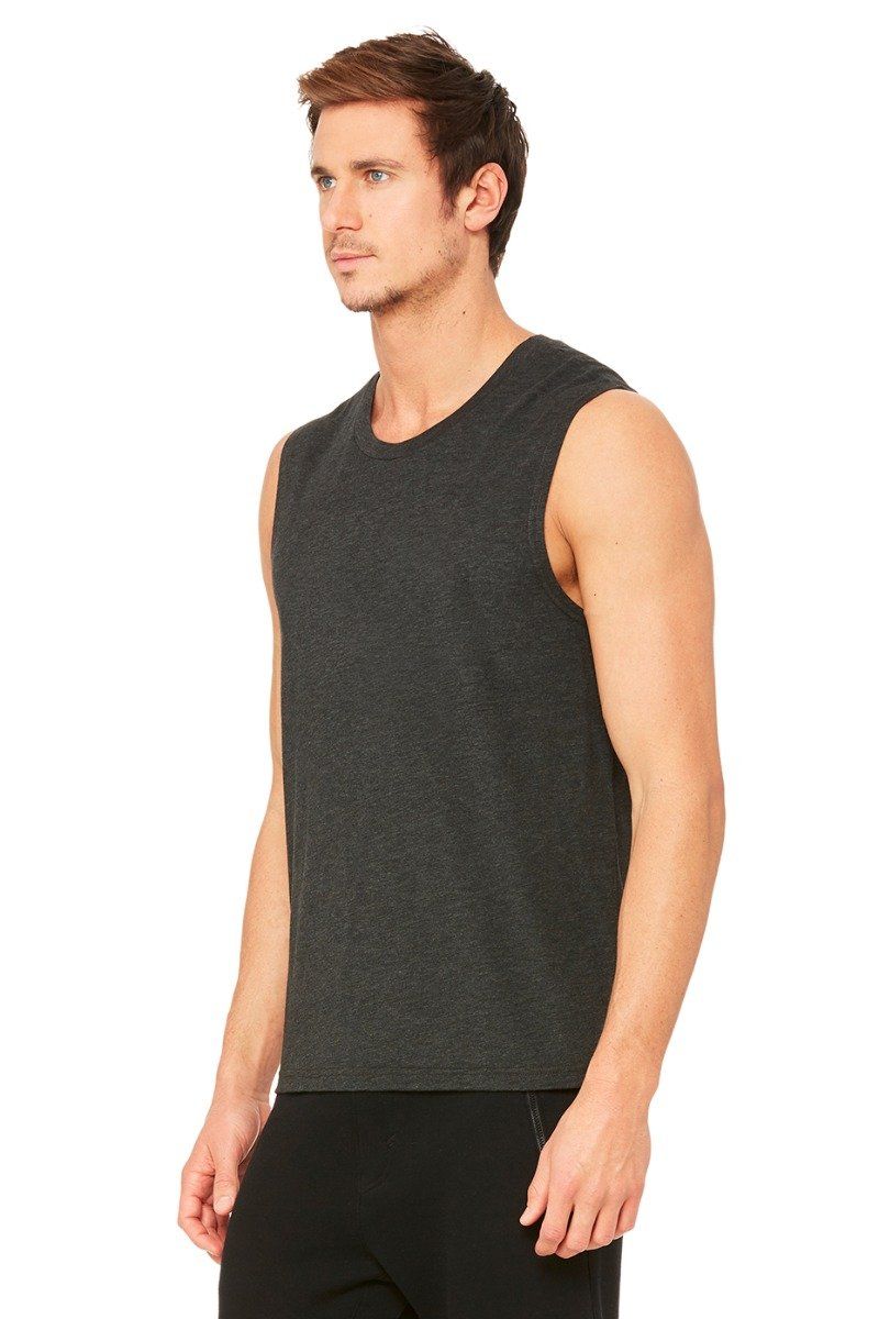Triumph Muscle Tank - Charcoal Black Triblend sold by Alo Yoga product image thumbnail 3