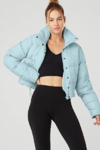Gold Rush Puffer - Chalk Blue sold by Alo Yoga