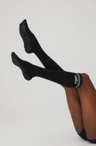タイツ・ソックス [Alo Yoga] Women's Throwback Barre Sock Women's Throwback Barre Sock - Black/White | ALO