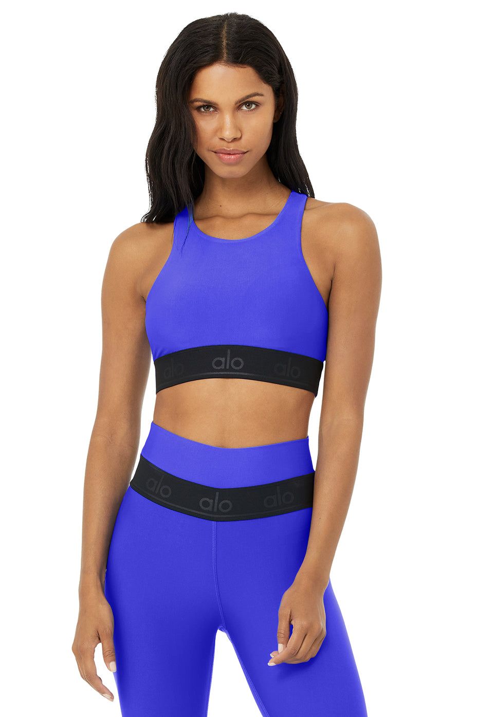 Airlift Fitness Bra - Alo Blue/Black sold by Alo Yoga