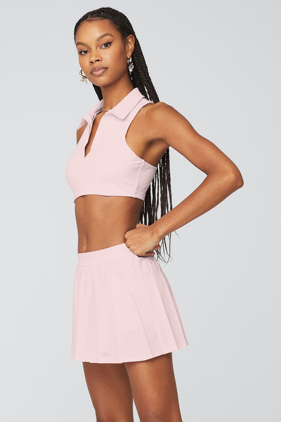 Charmed Collar Bra Tank - Pink Sugar sold by Alo Yoga product image thumbnail 3