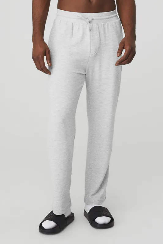 Micro Waffle Fast Break Sweatpant - Athletic Heather Grey sold by Alo Yoga
